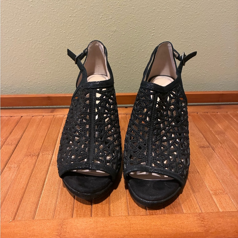 Alex Marie Black Lace Heels